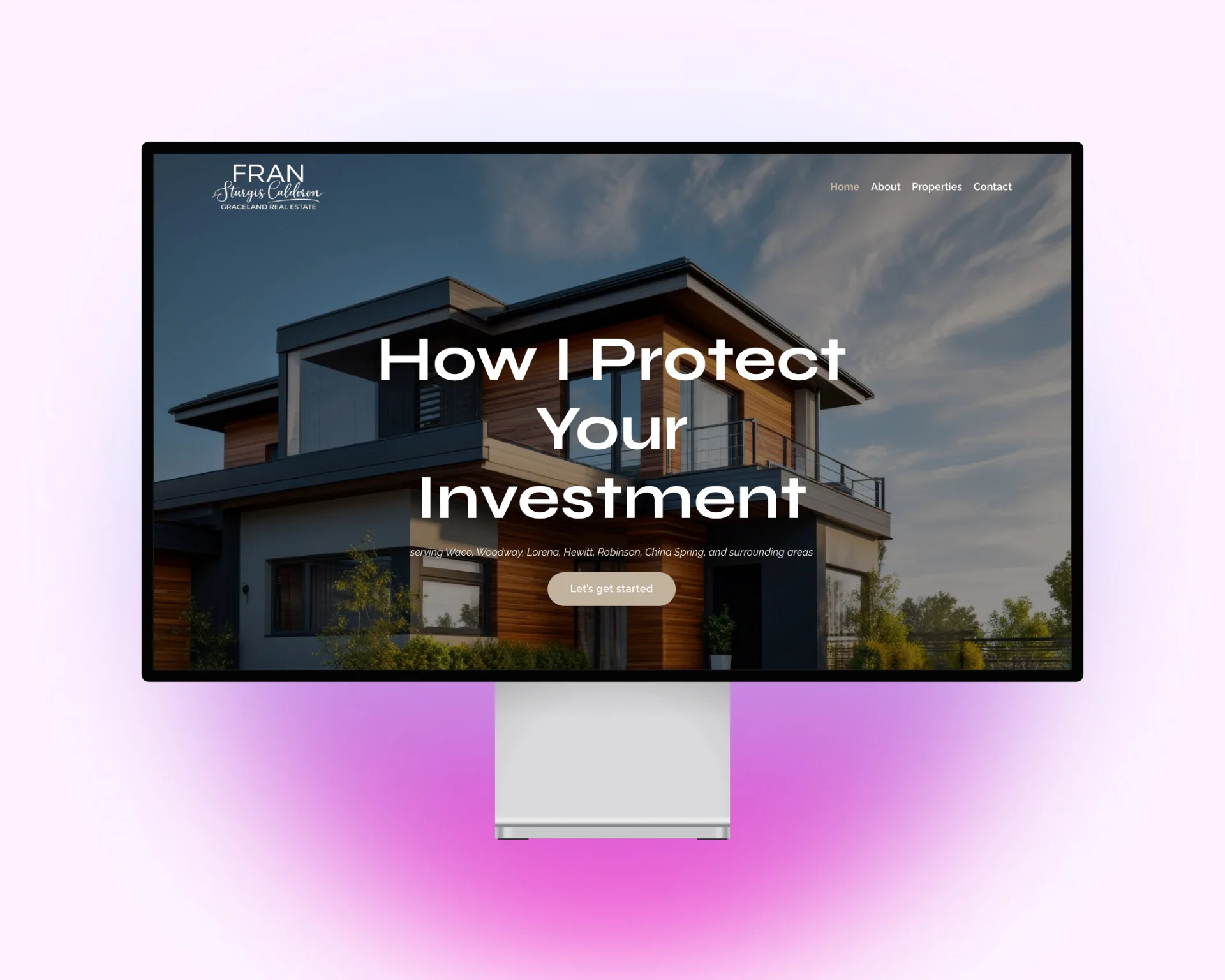 Fran calderon real estate website mockup